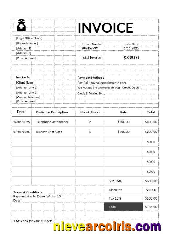 Attorney Invoice